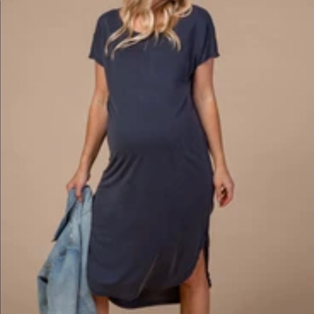 Pink blush maternity dress